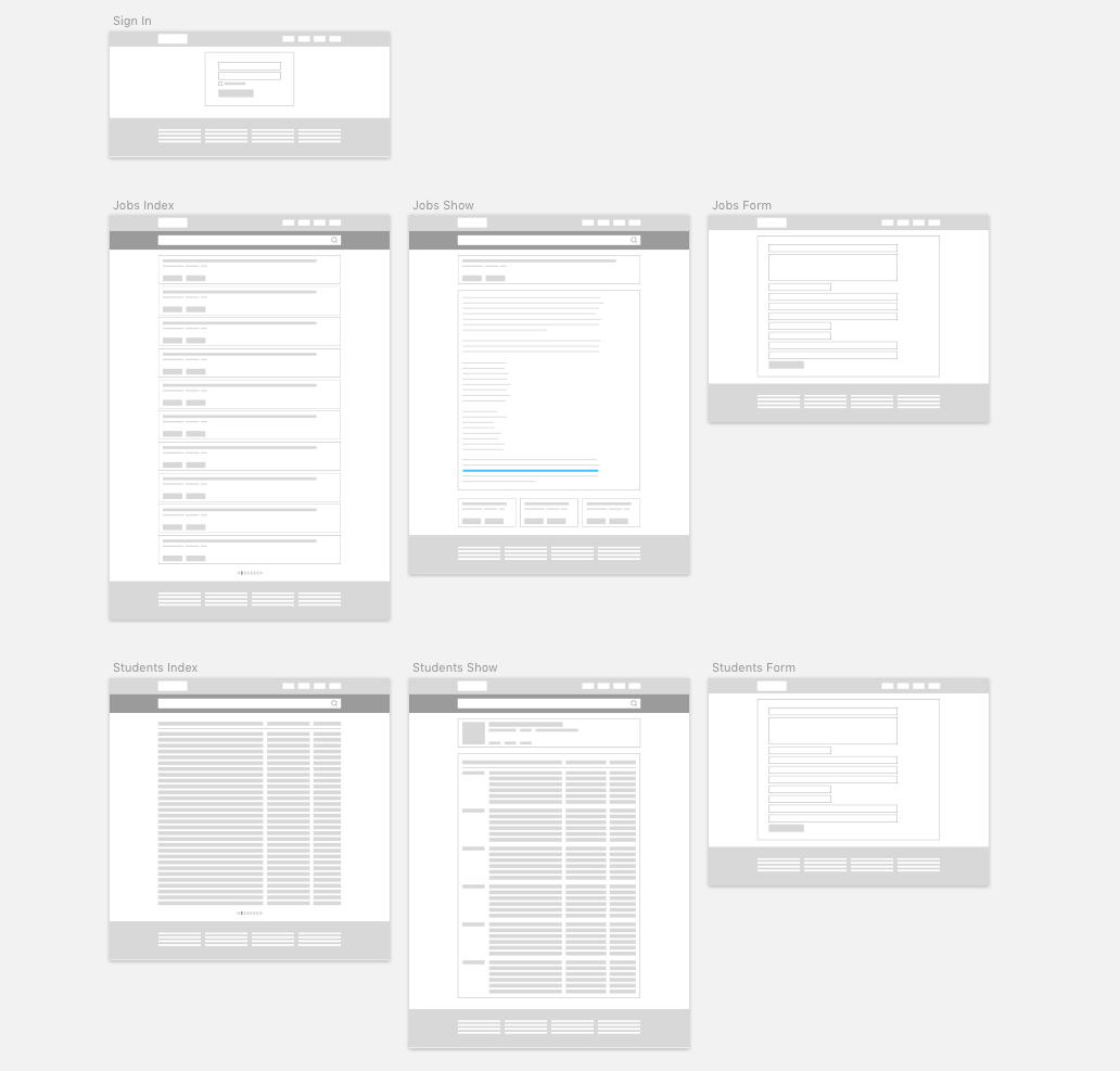 Wireframes.