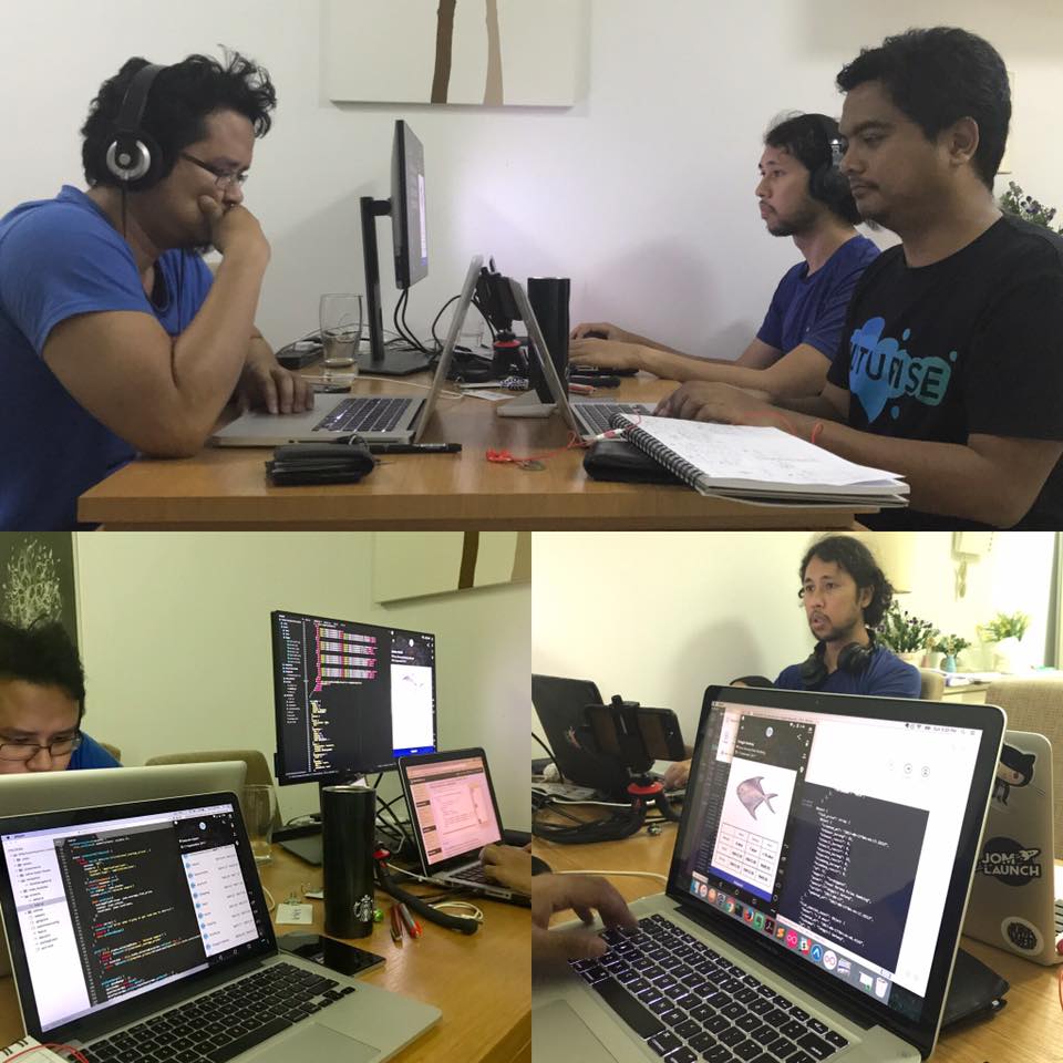 The team working on the app.