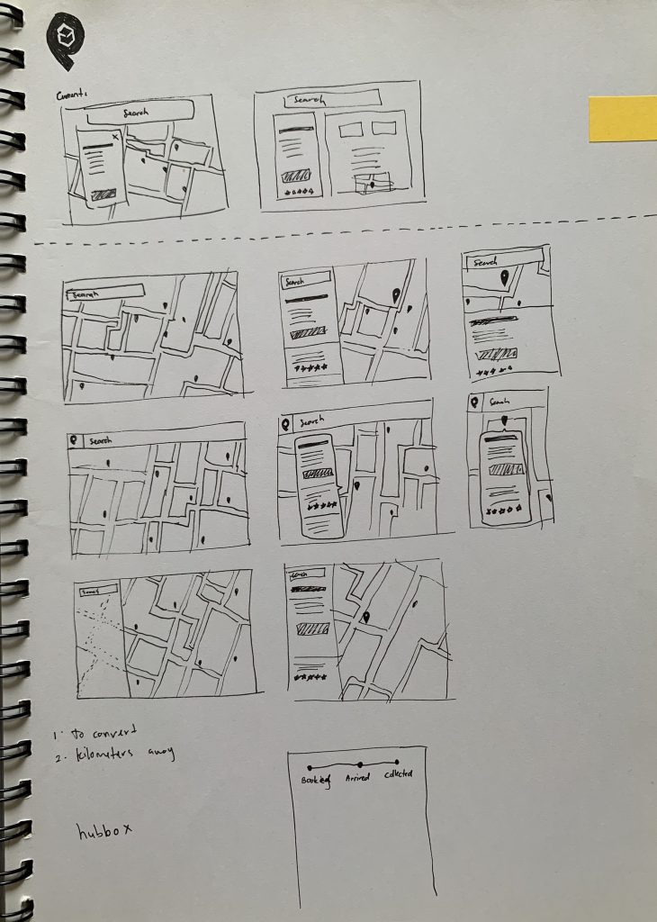 Sketch of proposed solution for map popup.