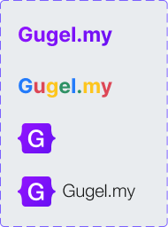 Design variants of Gugel's logo.